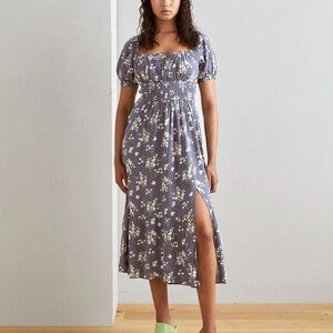 hollister floral midi dress